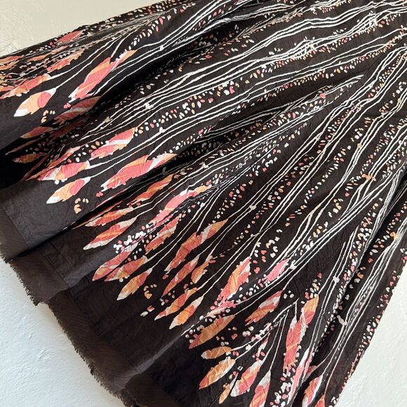 Midi Skirt Lace Batik Pattern Tulle Trim Women Sz 10 by Apt 9 - Picture 6 of 7